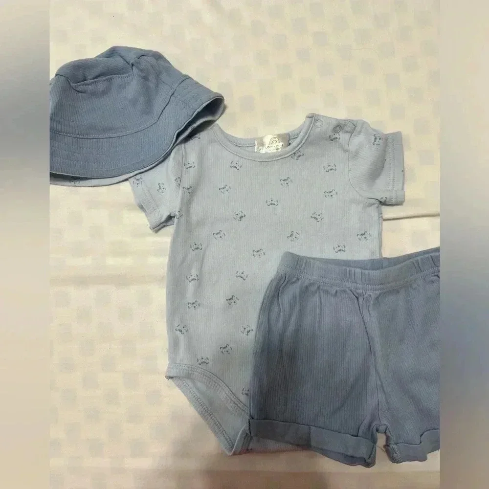 Willow + Whimsy Blue 3 Piece Set (Size 12M)